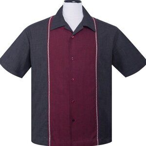 Large NWT Rocksteady Steady Classic Bowling Style Shirt Rockabilly Vintage